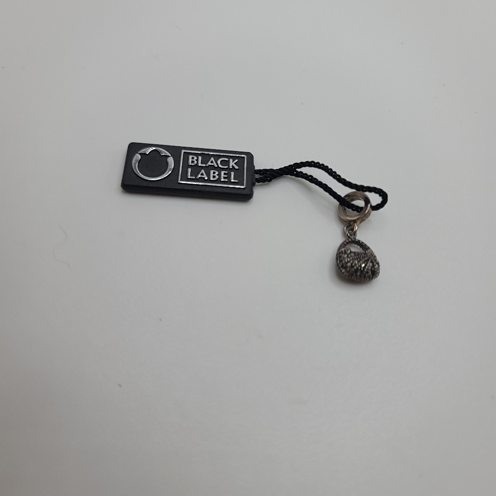 Black Label .925 Silver Purse Charm